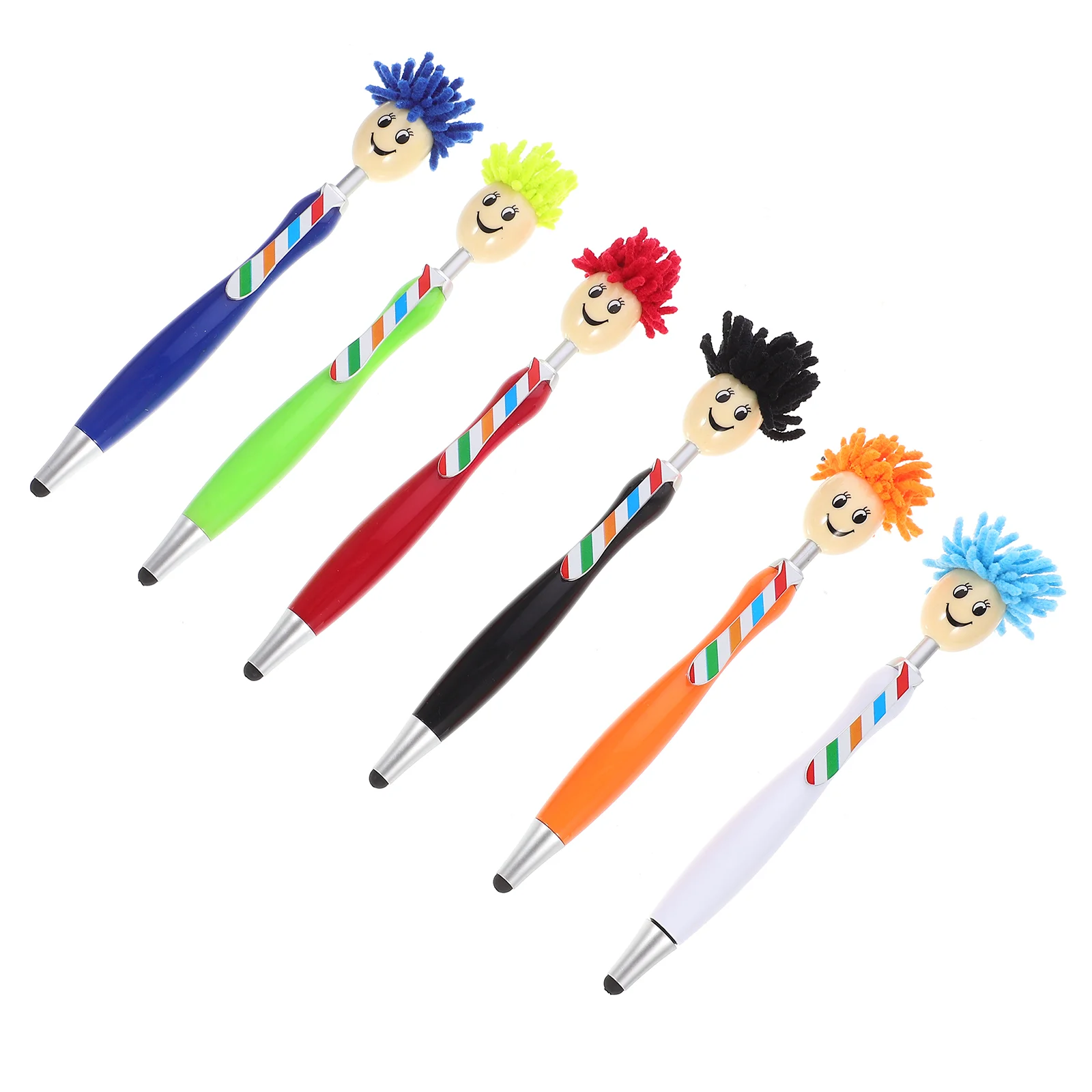

Plush Hair Face Expression Pattern Durable Cartoon Writing Tools Ballpoint Pen Writing Pen for School Students