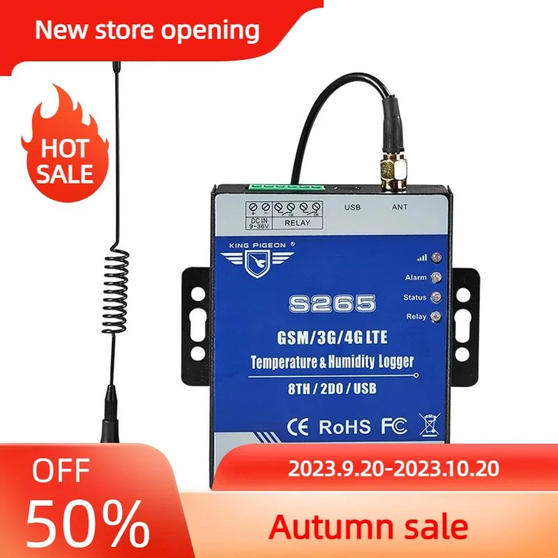 GSM 2G 3G 4G LTE Temperature Humidity Monitoring Alarm Data Logger S265 8 Channel TH Input Support Power Failure Alarm
GSM 2G 3G 4G LTE Temperature Humidity Monitoring Alarm Data Logger S265 8 Channel TH Input Support Power Failure Alarm