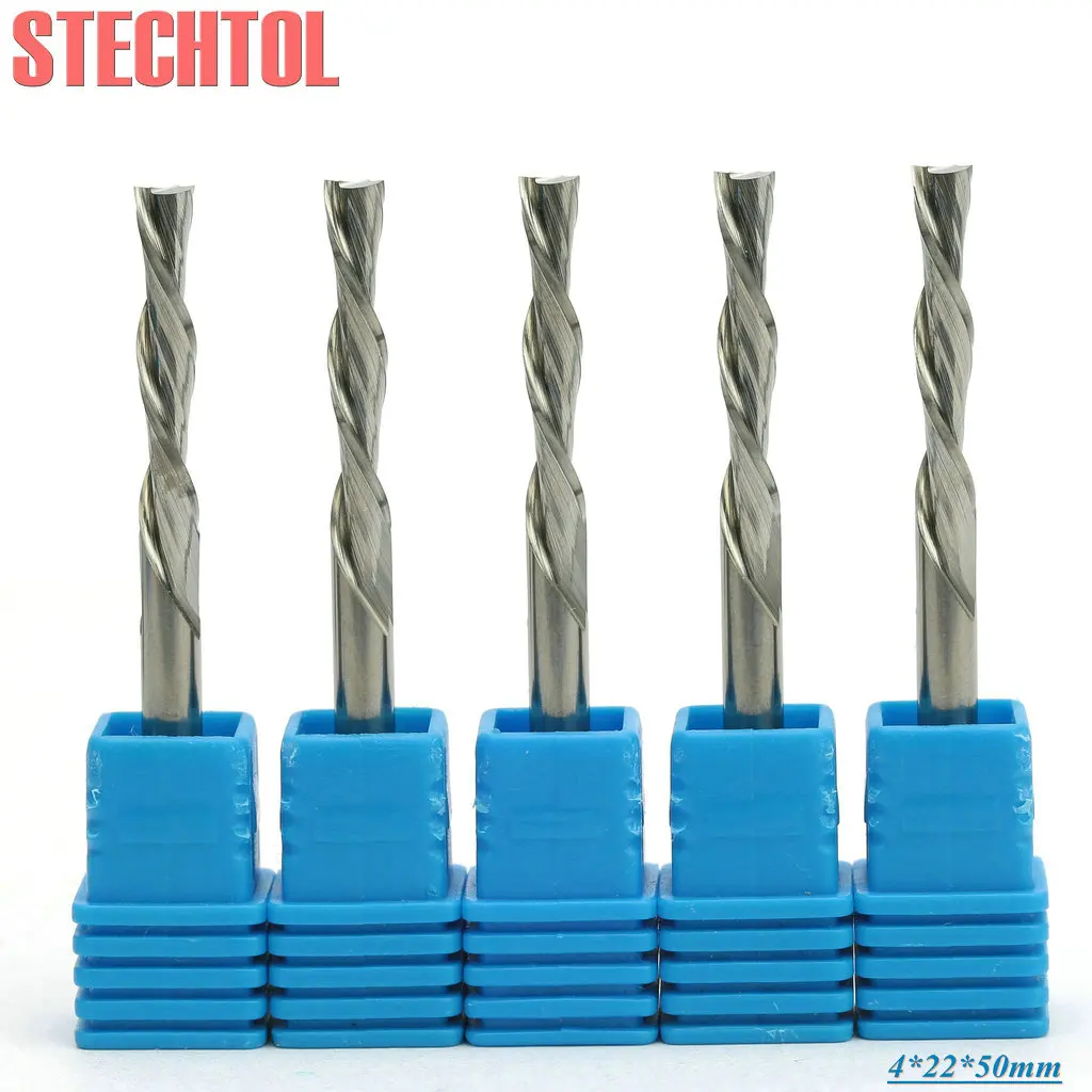 4x22x50mm 2 Flute Down Cut Spiral Router Bit Wood Engraving Cutters Solid Carbide Milling Tool for MDF 10pc Tungsten CNC Endmill
4x22x50mm 2 Flute Down Cut Spiral Router Bit Wood Engraving Cutters Solid Carbide Milling Tool for MDF 10pc Tungsten CNC Endmill