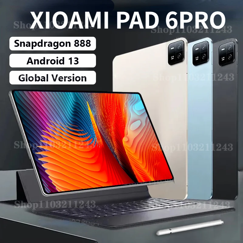 Original Global Version Pad 6 Pro Android 13 16GB RAM 512GB Snapdragon 888 5G Tablets PC Dual SIM Card or WIFI HD 4K Tab
Original Global Version Pad 6 Pro Android 13 16GB RAM 512GB Snapdragon 888 5G Tablets PC Dual SIM Card or WIFI HD 4K Tab