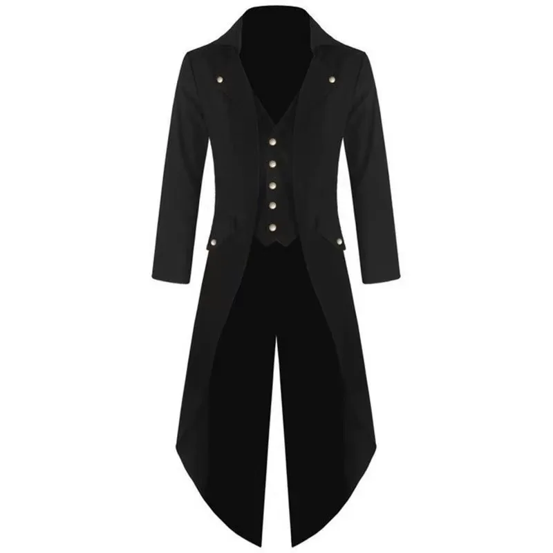 

Medieval Plus SIZE Halloween Cosplay Costume Mens Kids Steampunk Gothic Jacket Victorian Tailcoat Vintage Tuxedo Coat