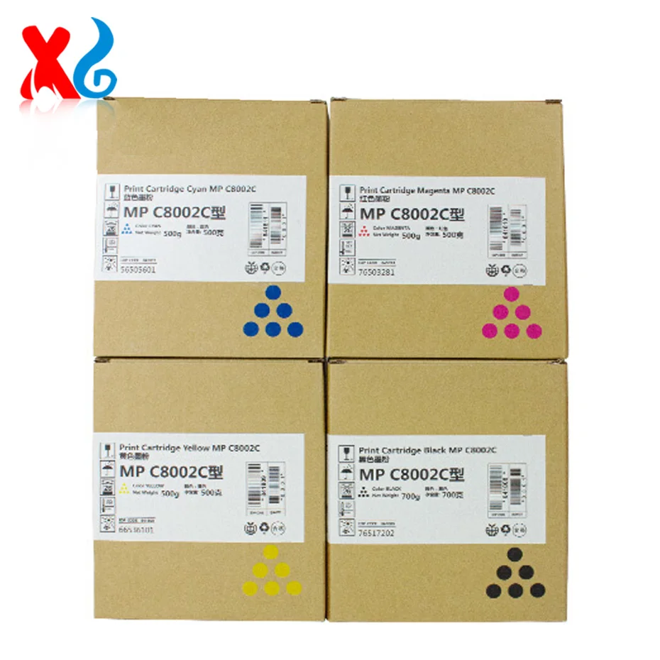 

1PC Toner Cartridge For Ricoh MPC6502 8002 Lanier C6502 8002 Savin 6502 8002 CMYK Toner 30000Pages
