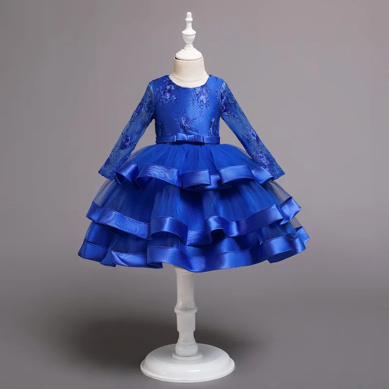 New O-Neck Lace Long Sleeves Royal Blue Flower Girl Dress Wedding Reception Gowns Tulle Tutu Birthday Party Dresses
New O-Neck Lace Long Sleeves Royal Blue Flower Girl Dress Wedding Reception Gowns Tulle Tutu Birthday Party Dresses