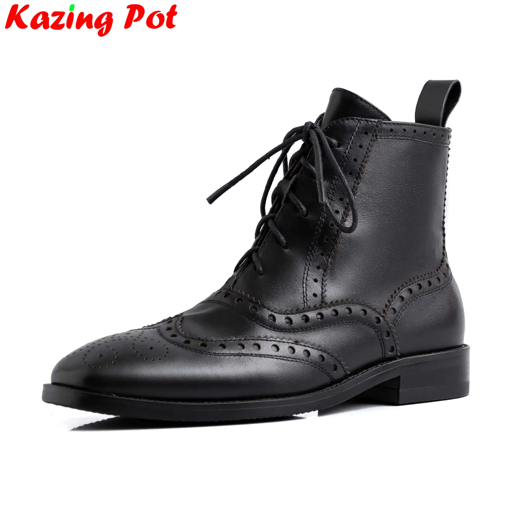 Krazing Pot Genuine Leather Chelsea Boots Square Toe Chunky Low Heels Winter Shoes Lace Up Fashion Classics Women Ankle Boots
Krazing Pot Genuine Leather Chelsea Boots Square Toe Chunky Low Heels Winter Shoes Lace Up Fashion Classics Women Ankle Boots