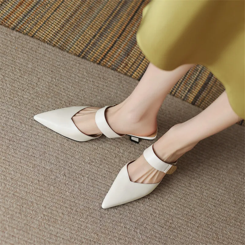 2023 New Summer Women Shoes Pointed Toe High Heels Women Sandals Shoes for Women Cowhide Shallow Mueller Shoes Slippers Women
2023 New Summer Women Shoes Pointed Toe High Heels Women Sandals Shoes for Women Cowhide Shallow Mueller Shoes Slippers Women