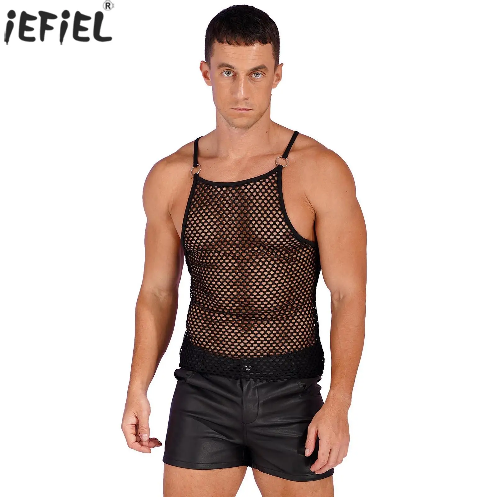Mens Sexy Lingerie Exotic Tank Top Hollow Out Fishnet Sleeveless Tops O Neck Vest Sheer See-Through Undershirt Sleepwear
Mens Sexy Lingerie Exotic Tank Top Hollow Out Fishnet Sleeveless Tops O Neck Vest Sheer See-Through Undershirt Sleepwear