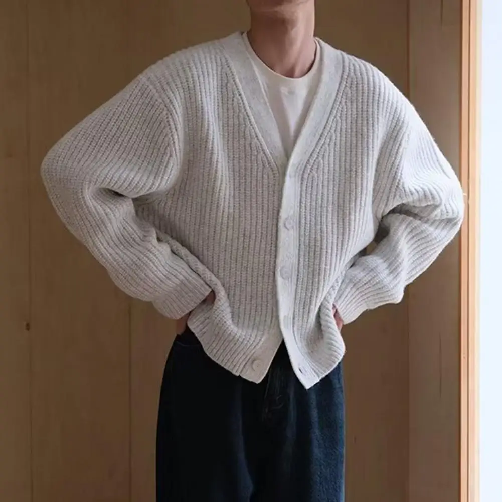 Men Casual Sweater Men's V Neck Single-breasted Cardigan Sweater Coat for Winter Fall Thick Knitted Long Sleeve Solid Color
Men Casual Sweater Men's V Neck Single-breasted Cardigan Sweater Coat for Winter Fall Thick Knitted Long Sleeve Solid Color