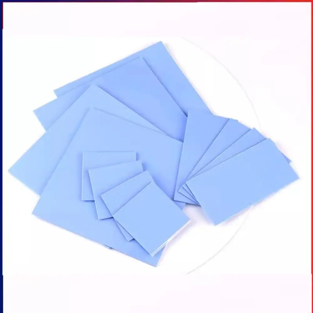 

5 Styles Silicone Thermal Pad Double Sided Adhesive Blue Color Graphics Chip Heat Heat Conduction Thermal Pad Sheet