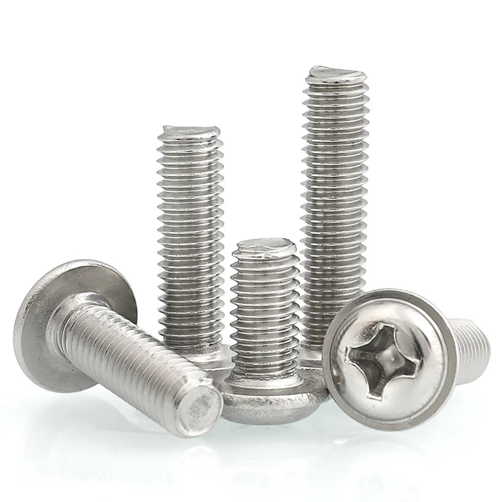 20pcs Phillips Flanged Screw M4 M5 M6 Cross Bolt Round Head A2 304 Stainless Steel Wood L=8-40mm 10mm 12mm 16mm 20mm
20pcs Phillips Flanged Screw M4 M5 M6 Cross Bolt Round Head A2 304 Stainless Steel Wood L=8-40mm 10mm 12mm 16mm 20mm