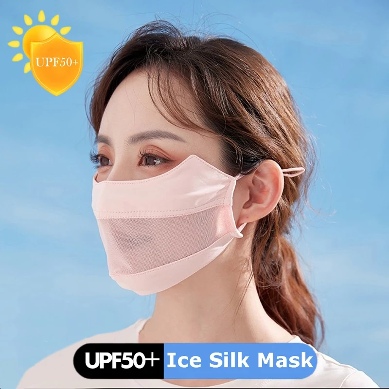 Outdoor Sunscreen Mask Women Girl Ice Silk Face Mask Breathable Mesh Face Cover Driving Riding Hiking Hunting Running Sport Mask
Outdoor Sunscreen Mask Women Girl Ice Silk Face Mask Breathable Mesh Face Cover Driving Riding Hiking Hunting Running Sport Mask