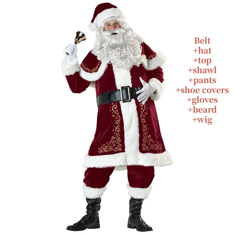 Santa Claus Cosplay Costume Red Deluxe Velvet Fancy Outfit Set Xmas Party Men Family New Year Santa Claus Suit Adult Christmas
Santa Claus Cosplay Costume Red Deluxe Velvet Fancy Outfit Set Xmas Party Men Family New Year Santa Claus Suit Adult Christmas