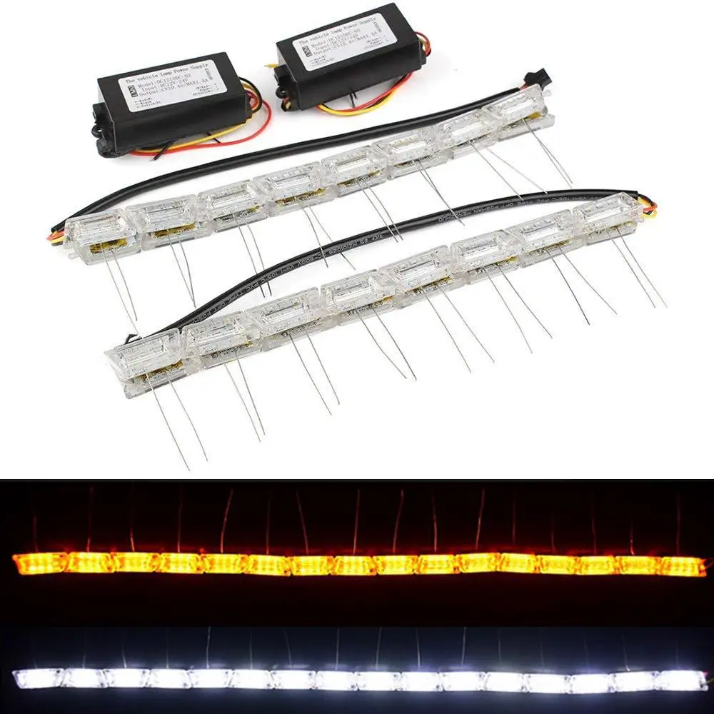 2PCS Auto Styling 16LED 50CM Headlight Decoration DRL Flexible 12V LED Strip Light Flowing Turn Signal Lamp Car Accessories
2PCS Auto Styling 16LED 50CM Headlight Decoration DRL Flexible 12V LED Strip Light Flowing Turn Signal Lamp Car Accessories