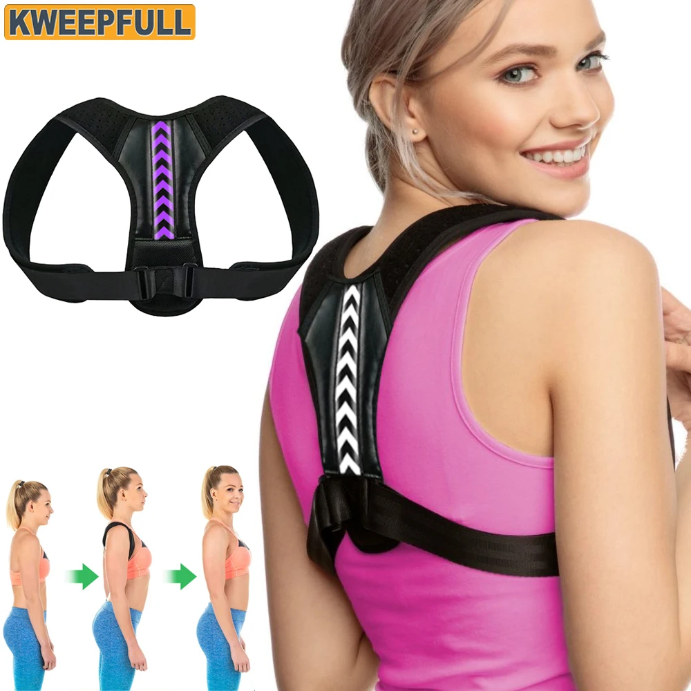 

Posture Corrector For Men And Women- Adjustable Upper Back Brace For Clavicle Support and Providing Pain Relief From Neck, Back