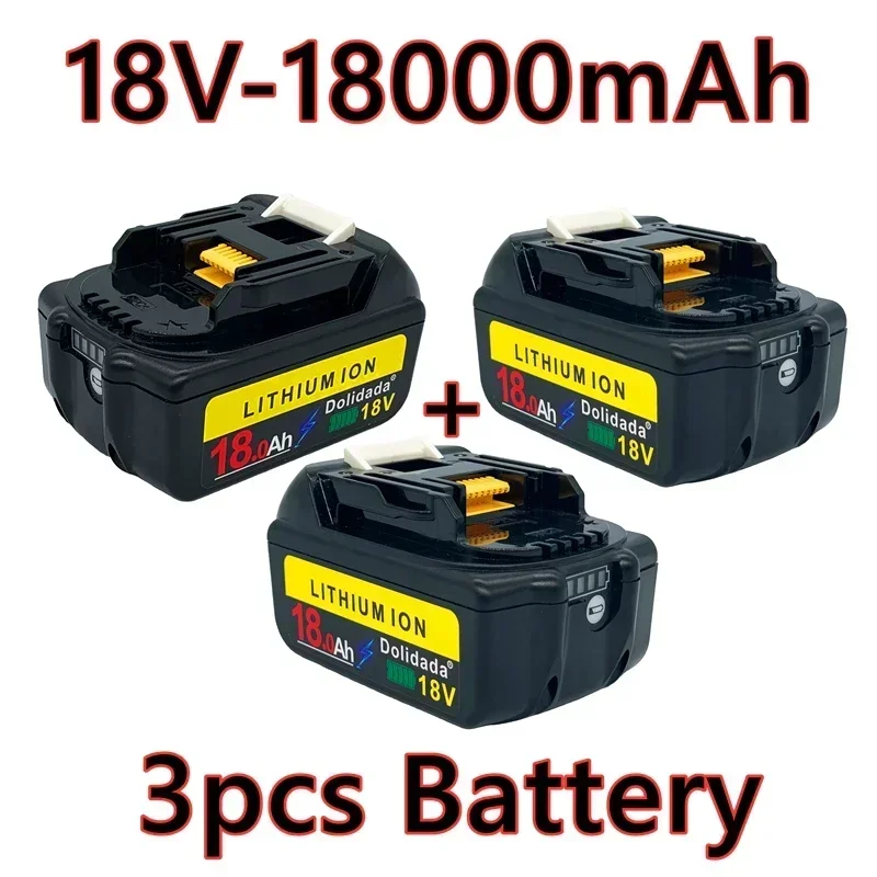 

New 18 Volt rechargeable battery 18000mah lithium ion battery Makita bl1880 bl1860 bl1830