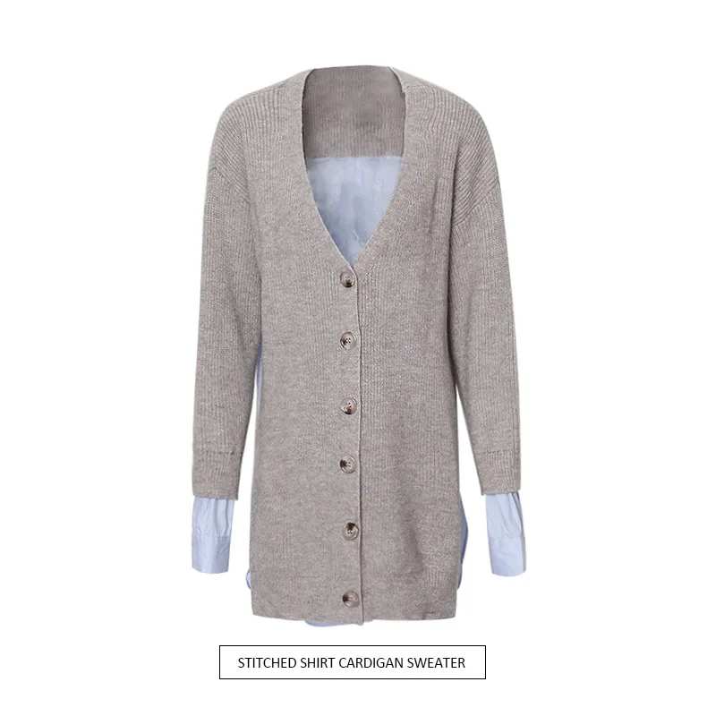 Women French Retro Cardigan Jacket Autumn Winter New Fashion V-neck Long-sleeved Stitching Shirt Sweater Knitted Cardigan
Women French Retro Cardigan Jacket Autumn Winter New Fashion V-neck Long-sleeved Stitching Shirt Sweater Knitted Cardigan