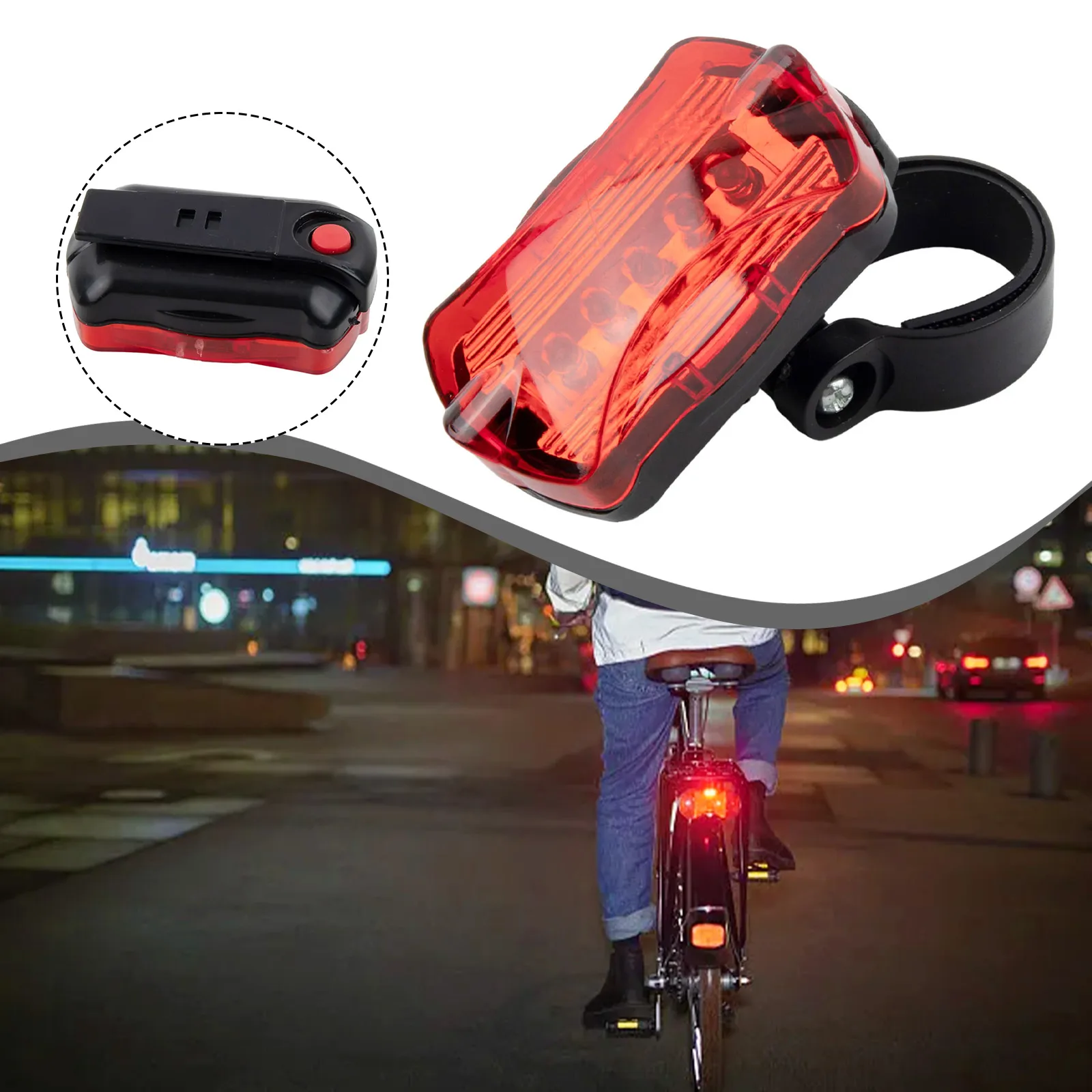 Bicycle Tail Light Waterproof 5 LED Lamp Beads Black Cycling Accessories Rear Light For Night Cycling 2023 New
Bicycle Tail Light Waterproof 5 LED Lamp Beads Black Cycling Accessories Rear Light For Night Cycling 2023 New