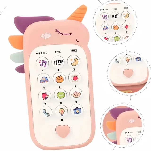Jouet de téléphone de simulation pour bébé, TeWindsor, éducation précoce des bébés, machine d'apprentissage, musique, son, jouets de sommeil, cadeau pour enfants 2