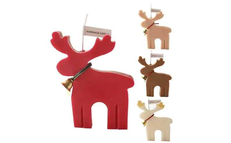 

Reindeer Scented Candles Christmas Fluroscent Wax Light With Long-Lasting Fragrance Aromatherapy Creative Festive Decoration