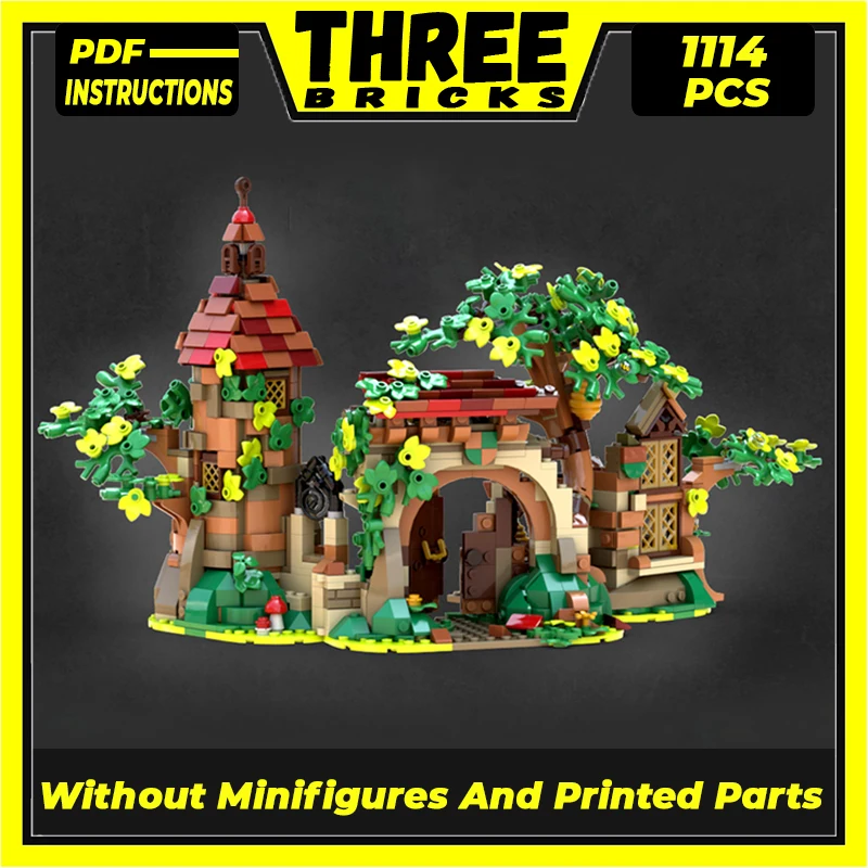 

Medieval Castle Model Moc Building Bricks Ruins In The Forest Technology Modular Blocks Gifts Christmas Toys DIY Sets Assembly