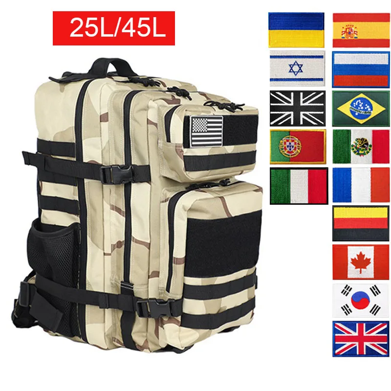 25L/45L Travel Backpack for Men Hiking Camouflage Sports Backpack Mountaineering New Portable MOLLE 3P Tactical Pack Travel Bag
25L/45L Travel Backpack for Men Hiking Camouflage Sports Backpack Mountaineering New Portable MOLLE 3P Tactical Pack Travel Bag