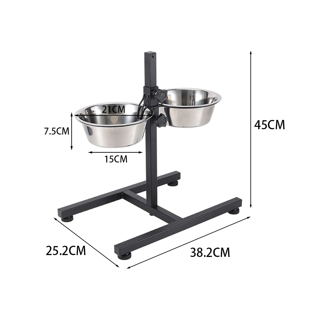 Voltsify Adjustable Height Double-Bowl Pet Feeder with Stainless Steel Bowls & Secure Locking Clip: 3 - 5 Days Free Delivery Only UK Voltsify Adjustable Height Double-Bowl Pet Feeder with Stainless Steel Bowls & Secure Locking Clip: 3 - 5 Days Free Delivery Only UK