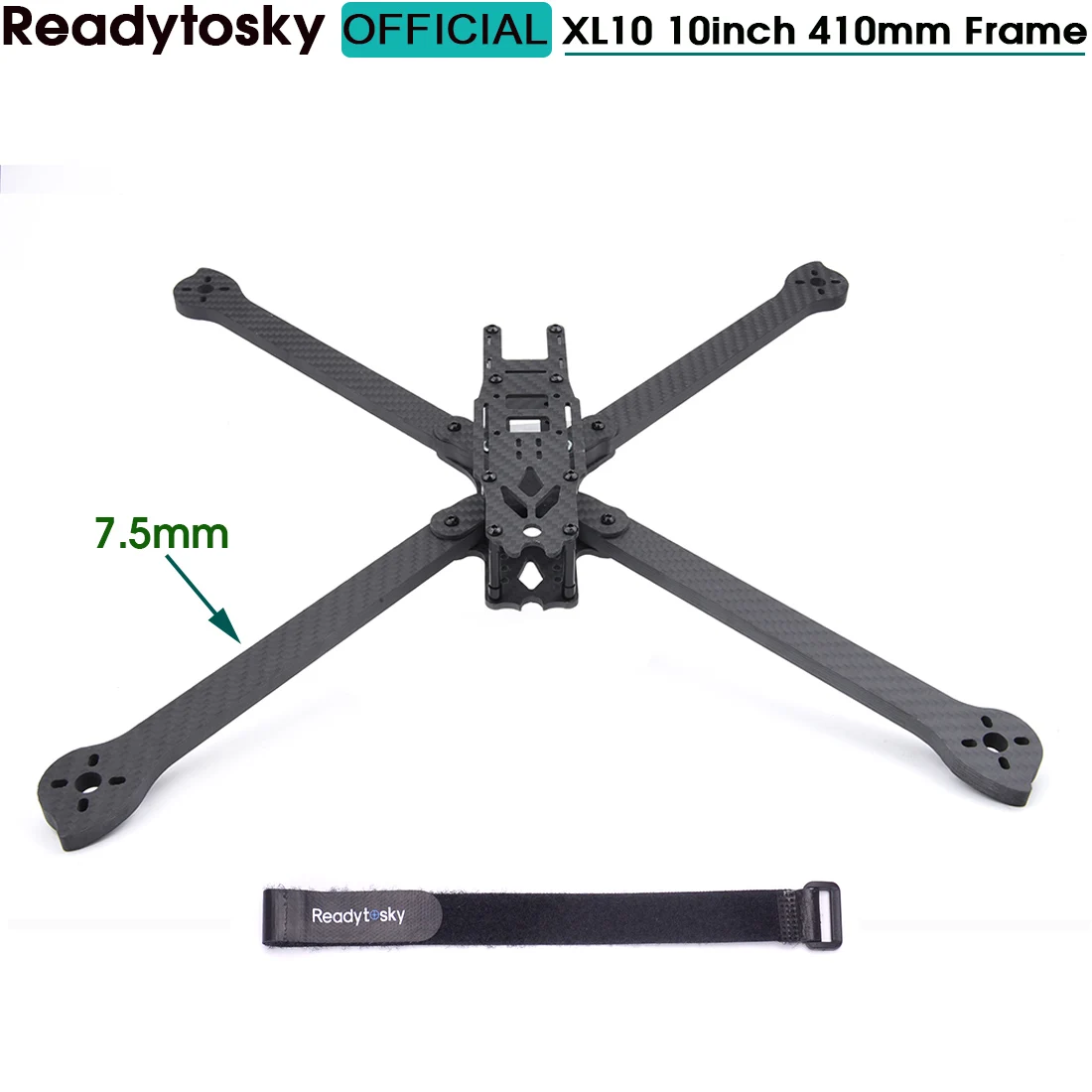 

XL10 10inch 410mm Wheelbase with 7.5mm Thickness Arm TrueX Carbon Frame Kit for Super Long Range FPV Freestyle Frame Quadcopter