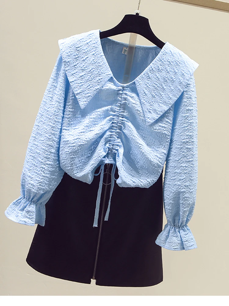 Women 2023 Spring New Korean fashion casual foreign style versatile loose show thin temperament shirt Top D3018
Women 2023 Spring New Korean fashion casual foreign style versatile loose show thin temperament shirt Top D3018
