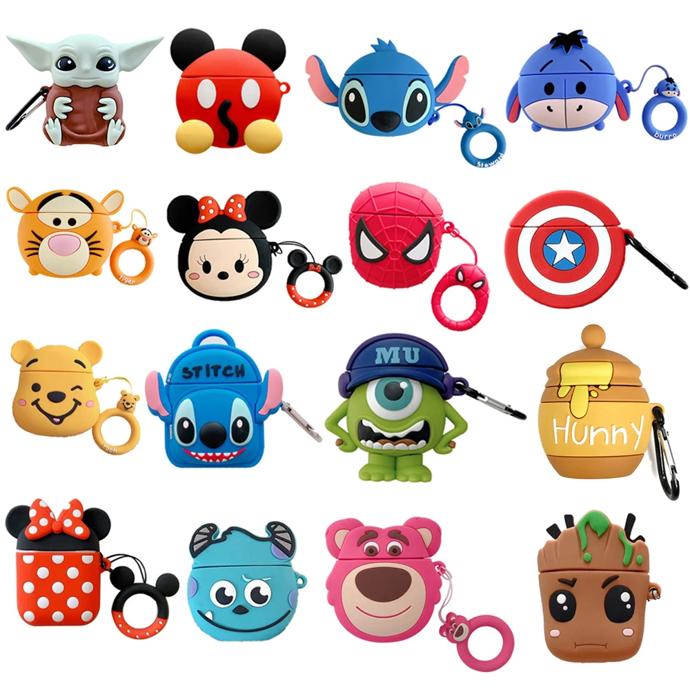 Cover for Apple AirPods 1 2 3 3rd Case for AirPods Pro Case Cute Cartoon Yoda Mickey Stitch Spiderman Earphone Case Accessories
Cover for Apple AirPods 1 2 3 3rd Case for AirPods Pro Case Cute Cartoon Yoda Mickey Stitch Spiderman Earphone Case Accessories