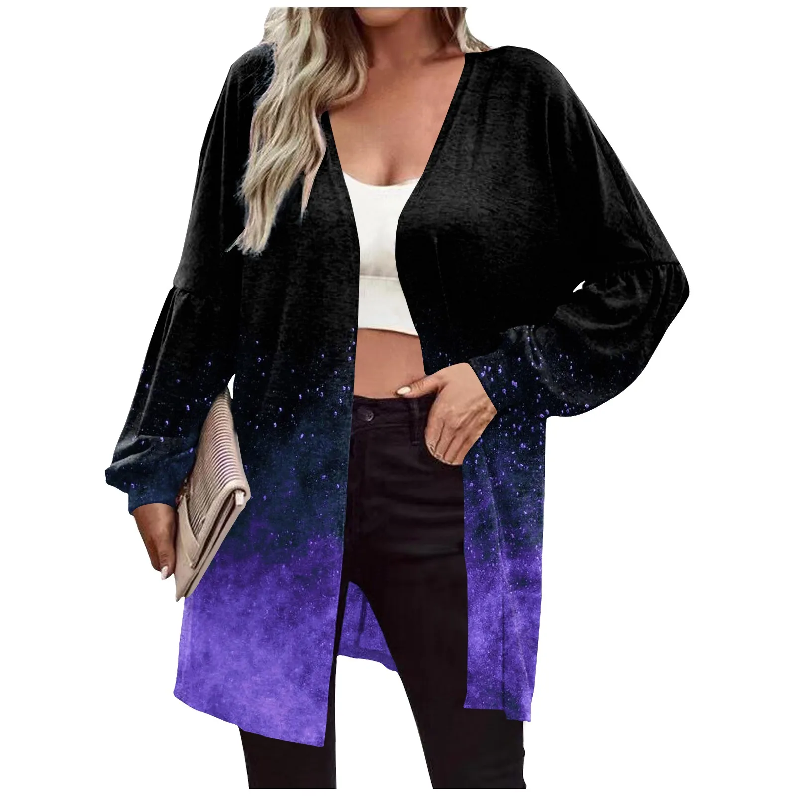 Long Cardigans For Women Lightweight Gradient Printed Long Sleeve Cardigan Female Loose Jacket Autumn Clothes Women Coat
Long Cardigans For Women Lightweight Gradient Printed Long Sleeve Cardigan Female Loose Jacket Autumn Clothes Women Coat