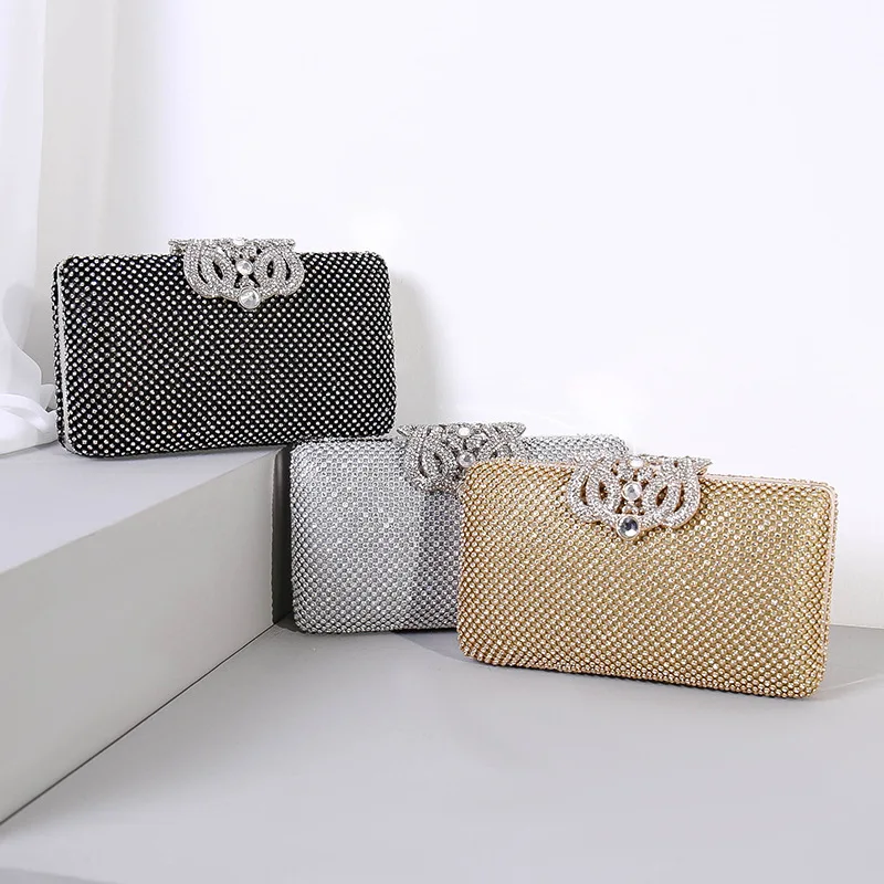 YIYI Gold Silver Fashion Metal Buckle Crystal Diamond Evening Party Handbag Bridal Women Sparkling Shoulder Bag with Rhinestones
YIYI Gold Silver Fashion Metal Buckle Crystal Diamond Evening Party Handbag Bridal Women Sparkling Shoulder Bag with Rhinestones