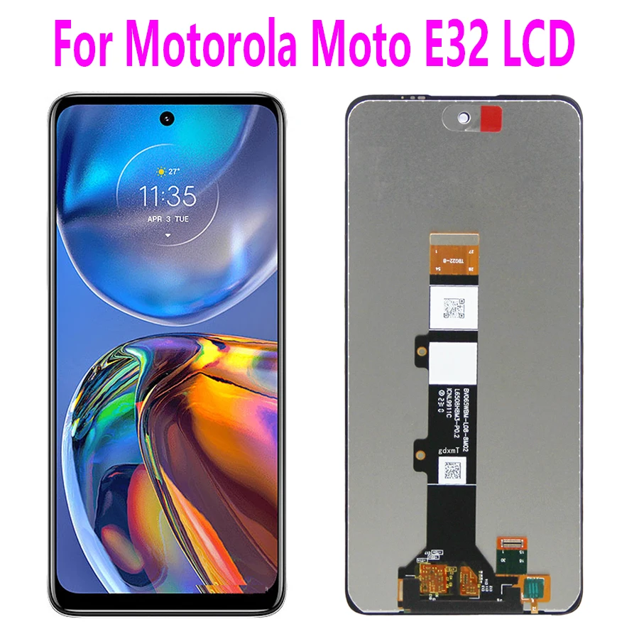 

ЖК-дисплей 6,5 дюйма для Motorola Moto E32, сенсорный экран, сенсорная панель, дигитайзер в сборе для Motorola Moto E32, замена экрана