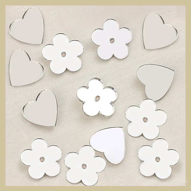 

10pcs Mirror Metal Heart Flower BB Clip Cute Hair Clip Y2K Women Side Bangs Hairpin Bobby Pin Barrette Headwear Korean Headdress