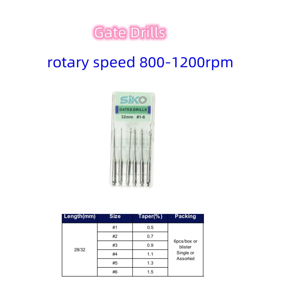 

Dental Gates Drills 32mm 28mm Endodontic Reamers Drill Gates Rotary Speed 800-1200rpm Glidden Endo Files Gate Dentist Materials