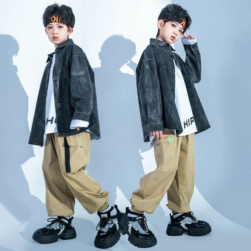 Hip Hop Girls Black Graffiti Shir Khaki Pants Children Blouse Boys Street Dance Cargo Joggers Jazz Clothes Sets Kids Streetwear
Hip Hop Girls Black Graffiti Shir Khaki Pants Children Blouse Boys Street Dance Cargo Joggers Jazz Clothes Sets Kids Streetwear