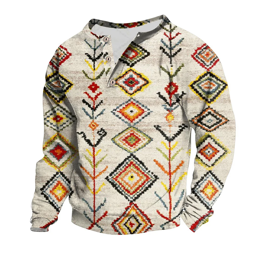 Autumn Men's Print Long Sleeve T-Shirt Crew Neck Henley Collar Pullovers Blouse Casual Tees Tops Clothing For Male
Autumn Men's Print Long Sleeve T-Shirt Crew Neck Henley Collar Pullovers Blouse Casual Tees Tops Clothing For Male