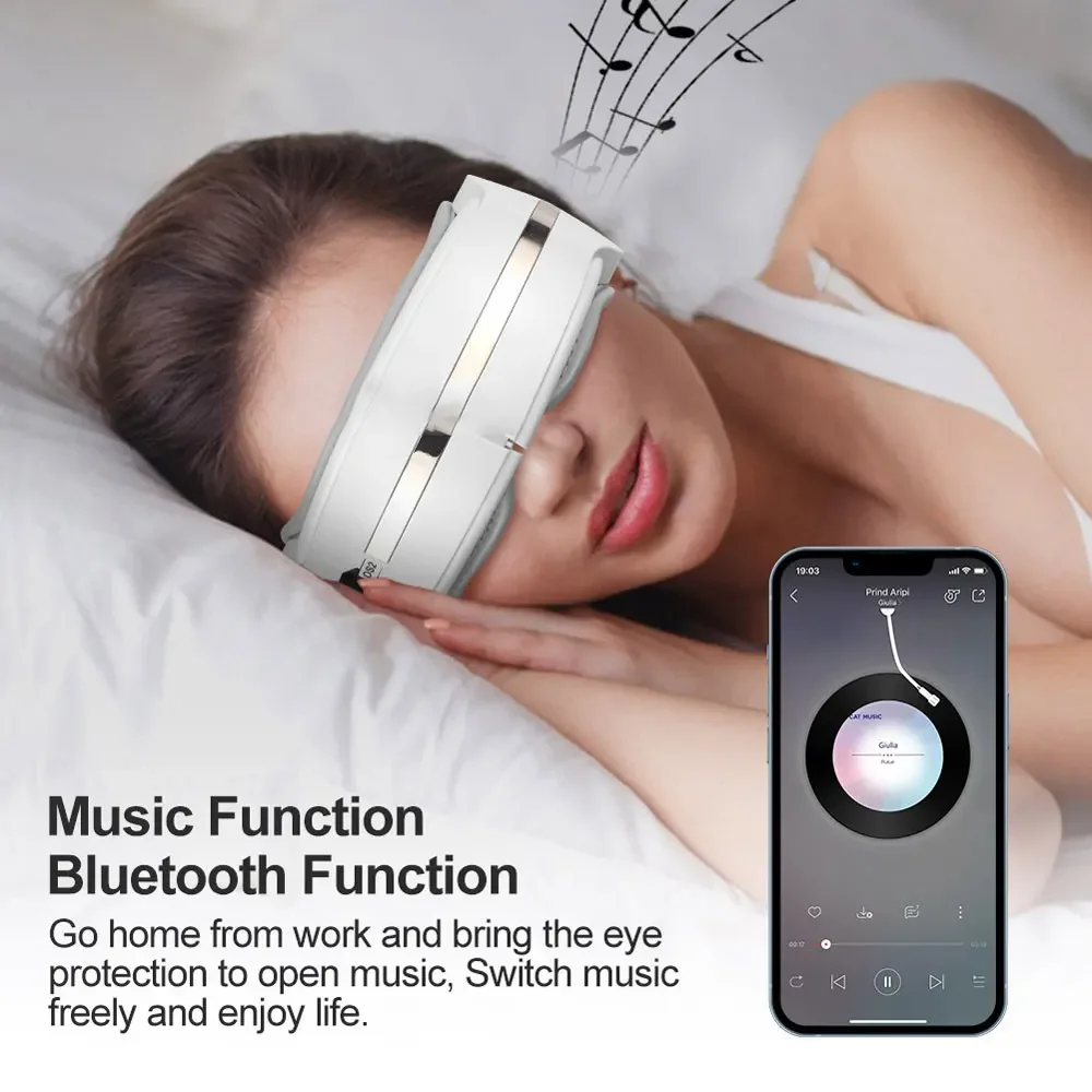 

Smart Eye Massager Eyes Fatigue Relief Airbag Vibration Hot Compress Massage Bluetooth Music Relax Sleep Improve Anti Eye Bag