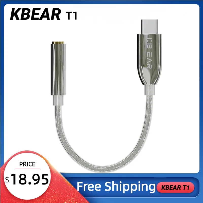 KBEAR T1 Decoding Cable Type-C 3.5mm Lightning 3.5mm Headphone Audio Adapter In Ear Monitor Earphone DAC AMP For Android Apple
KBEAR T1 Decoding Cable Type-C 3.5mm Lightning 3.5mm Headphone Audio Adapter In Ear Monitor Earphone DAC AMP For Android Apple
