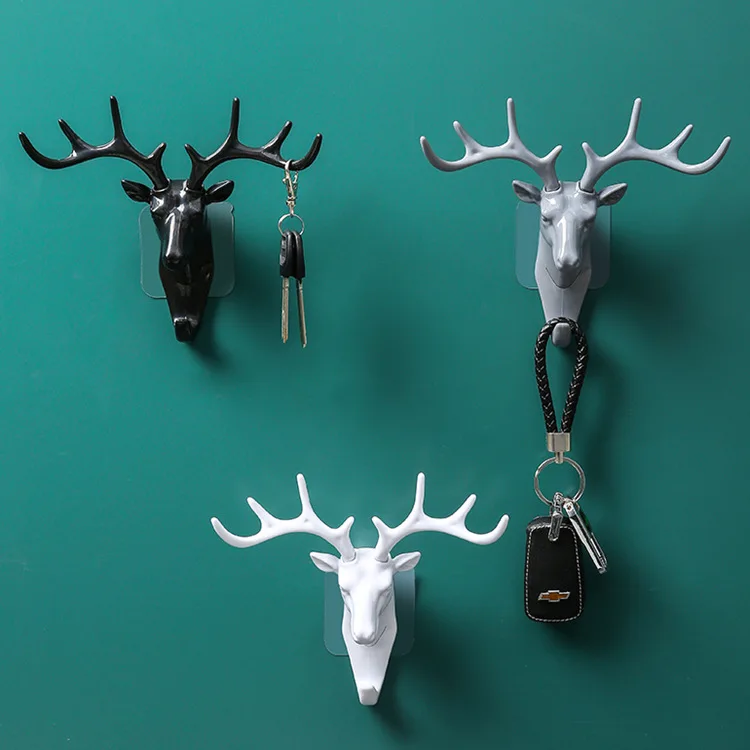 Wall Hanging Key Hanger Hooks Adhesive Coat Hook Deer Head Antlers Display Racks Keys Hang On The Wall Storage Hangers
Wall Hanging Key Hanger Hooks Adhesive Coat Hook Deer Head Antlers Display Racks Keys Hang On The Wall Storage Hangers