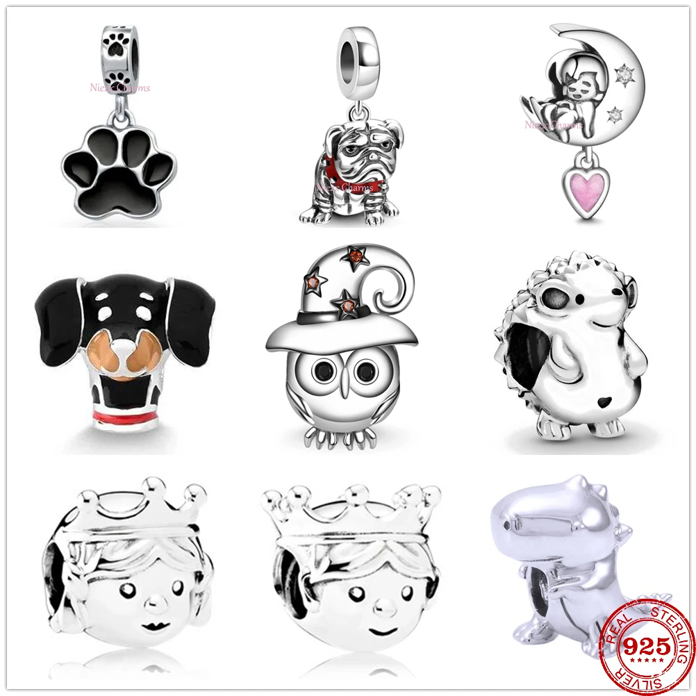 Fit Original Pandora Charm Bracelet 925 Sterling silver Dog paw Owl Prince Dinosaur Prince Pendant Charm Beads DIY Women Jewelry
Fit Original Pandora Charm Bracelet 925 Sterling silver Dog paw Owl Prince Dinosaur Prince Pendant Charm Beads DIY Women Jewelry