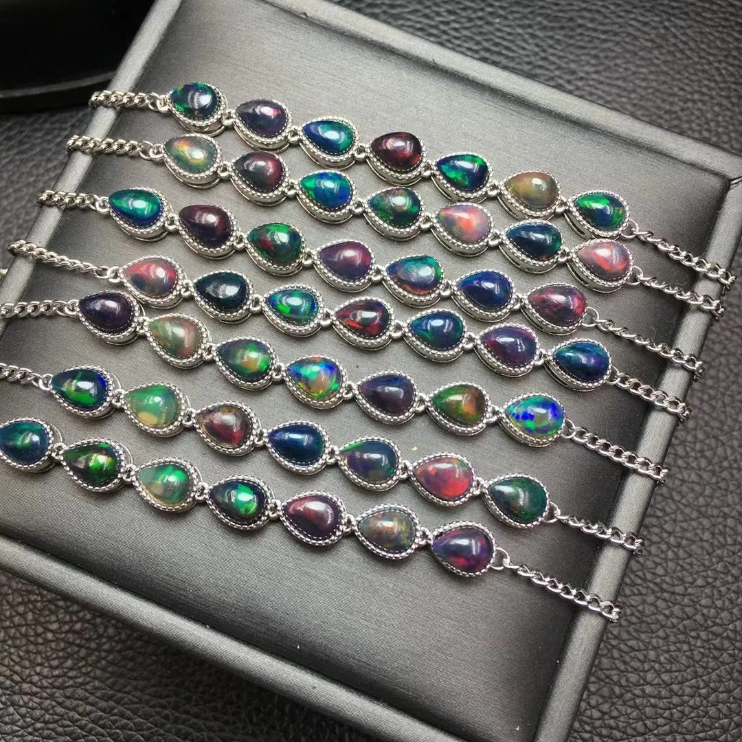 1 Pc Fengbaowu Natural Stone Colorful Opal Bracelet Water Drop 925 Sterling Silver Chain Jewelry Gift For Women
1 Pc Fengbaowu Natural Stone Colorful Opal Bracelet Water Drop 925 Sterling Silver Chain Jewelry Gift For Women
