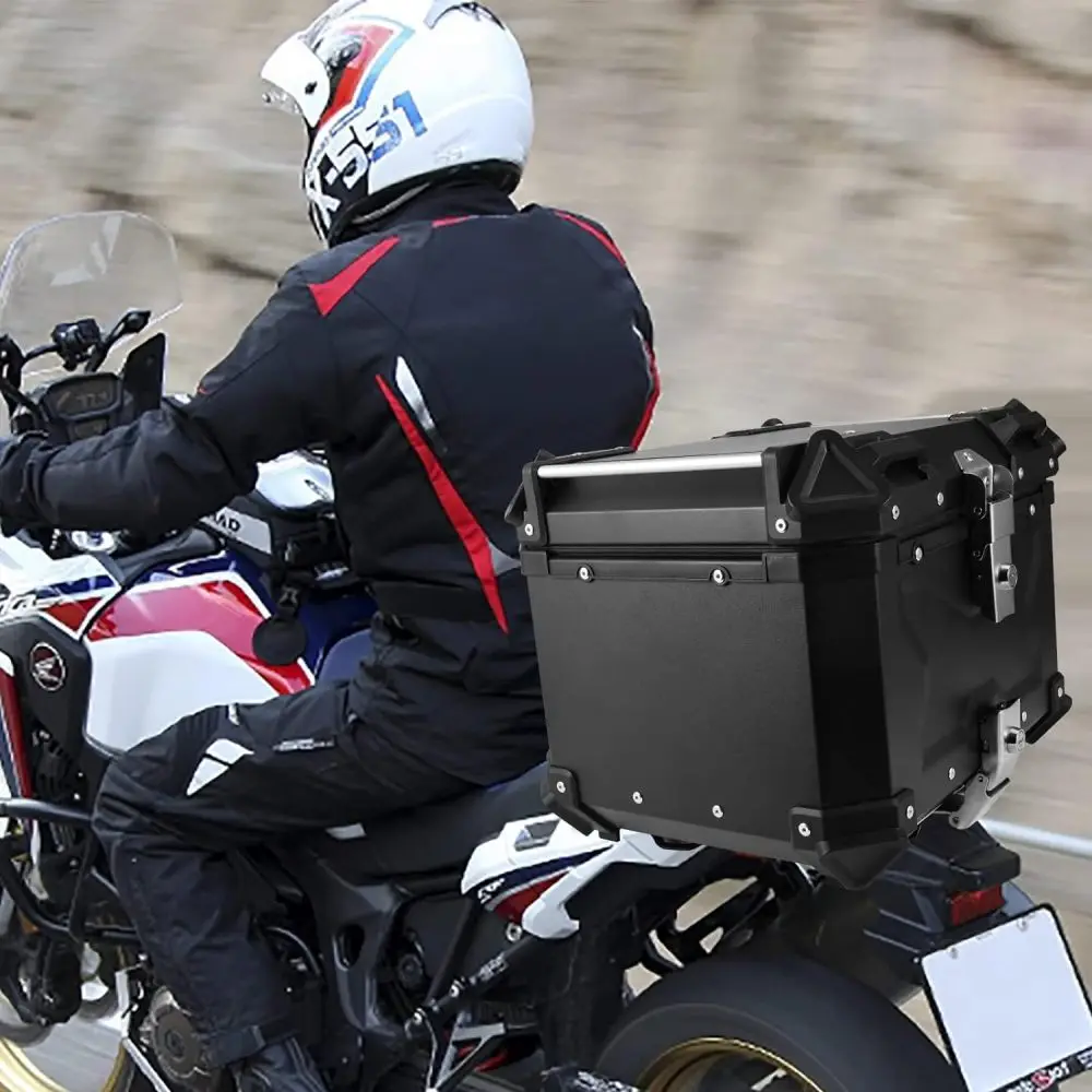 45L Motorcycle Tail Box Top Case Waterproof Scooter Universal Travel Luggage Storage Trunk With Security Lock
45L Motorcycle Tail Box Top Case Waterproof Scooter Universal Travel Luggage Storage Trunk With Security Lock