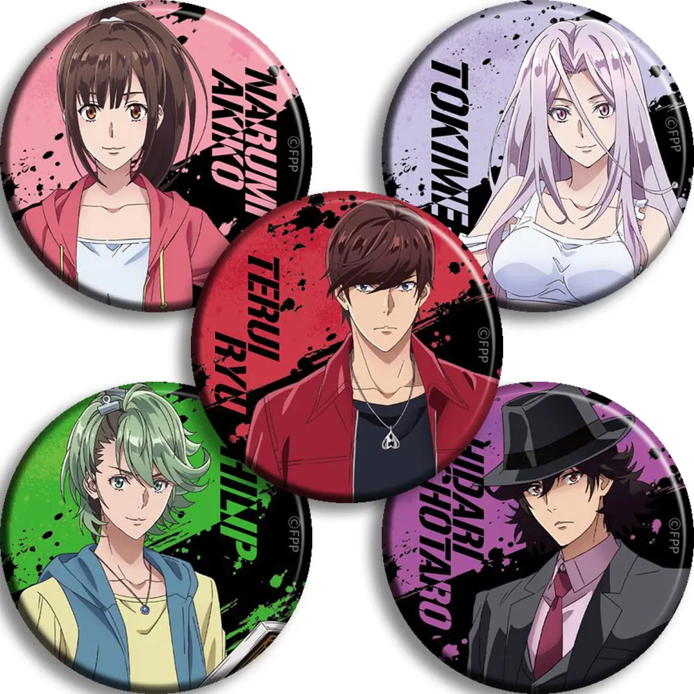 

Fuuto Tantei Hidari Syotaro Sonozaki Raito Philip Tokime Narumi Akiko Badge Anime Cosplay Costume Garniture Bag Bedge Brooch Pin