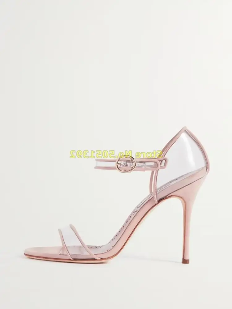 Pink Clear PVC Sandals Stiletto Thin High Heel Round Toe Ankle Buckle Strap Cover Heel Custom Made New Arrivals Concise Pumps
Pink Clear PVC Sandals Stiletto Thin High Heel Round Toe Ankle Buckle Strap Cover Heel Custom Made New Arrivals Concise Pumps