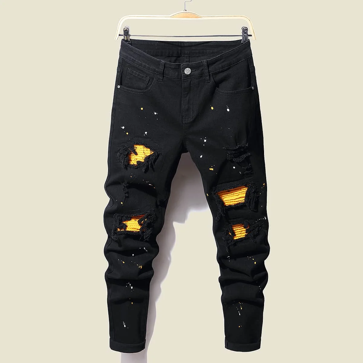 Fashion Street Style Ripped Skinny Jeans Men Vintage wash Solid Denim Trouser Mens Casual Slim fit pencil denim Pants hot sale
Fashion Street Style Ripped Skinny Jeans Men Vintage wash Solid Denim Trouser Mens Casual Slim fit pencil denim Pants hot sale