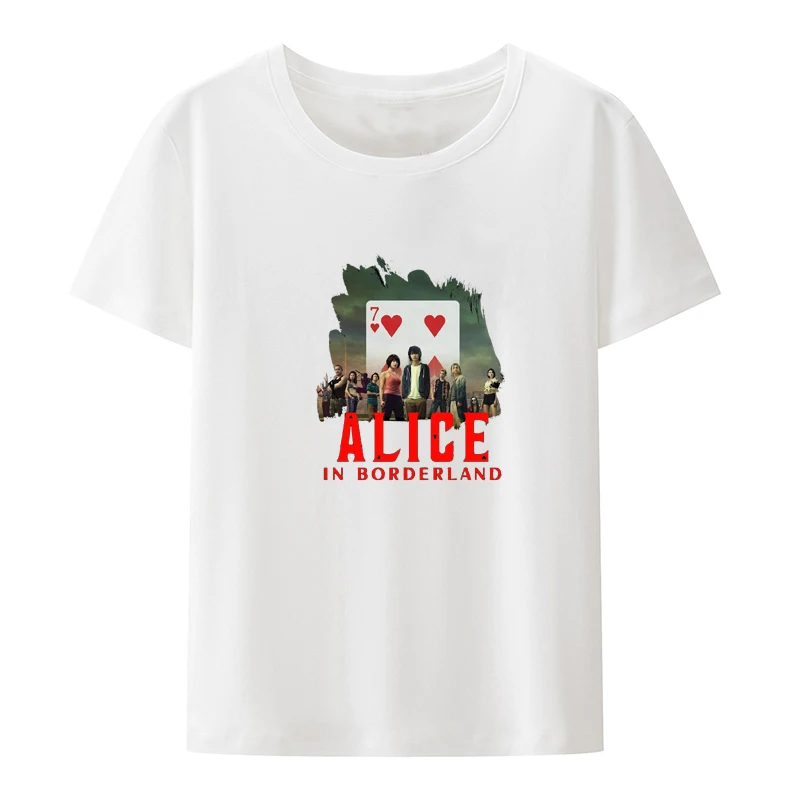 Alice In Borderland Cotton O-neck T-shirt Anime Fashion Style Casual Novelty Leisure Camisa Breathable Hipster Creative Tee Top
Alice In Borderland Cotton O-neck T-shirt Anime Fashion Style Casual Novelty Leisure Camisa Breathable Hipster Creative Tee Top