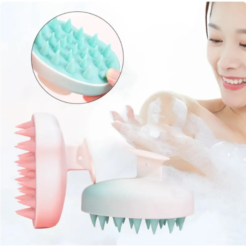 

Silicone Shampoo Brush Head Scalp Massage Comb Hair Washing Comb Body Massage Brush Bath Shower Brush Salon Hairdressing Tools