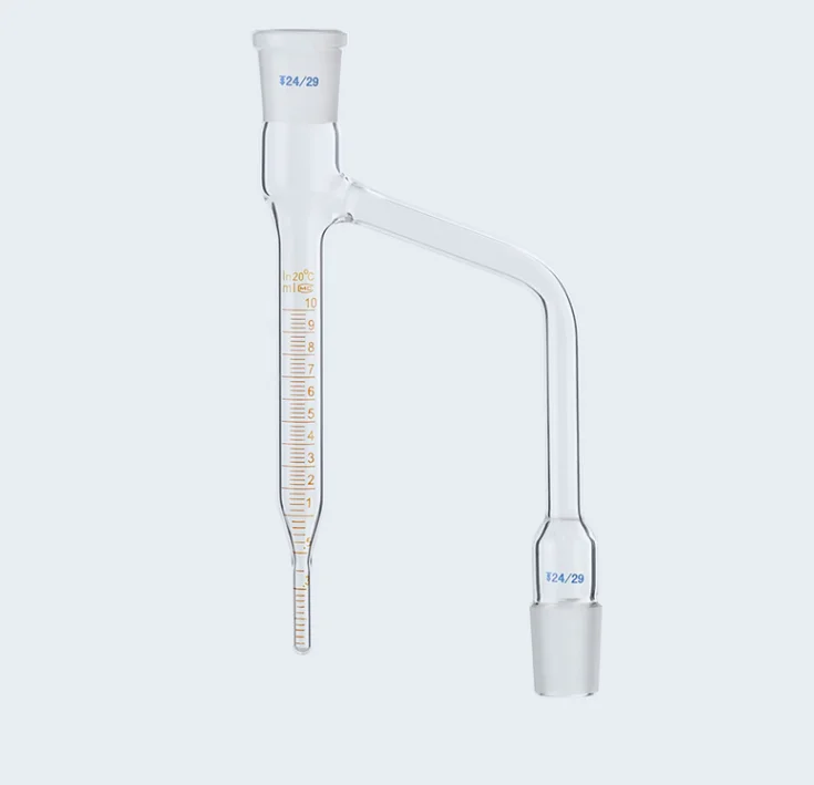 24/29, Glass Distillation Receiver Adapter, 10ML Oil-water Separator With Graduation
24/29, Glass Distillation Receiver Adapter, 10ML Oil-water Separator With Graduation