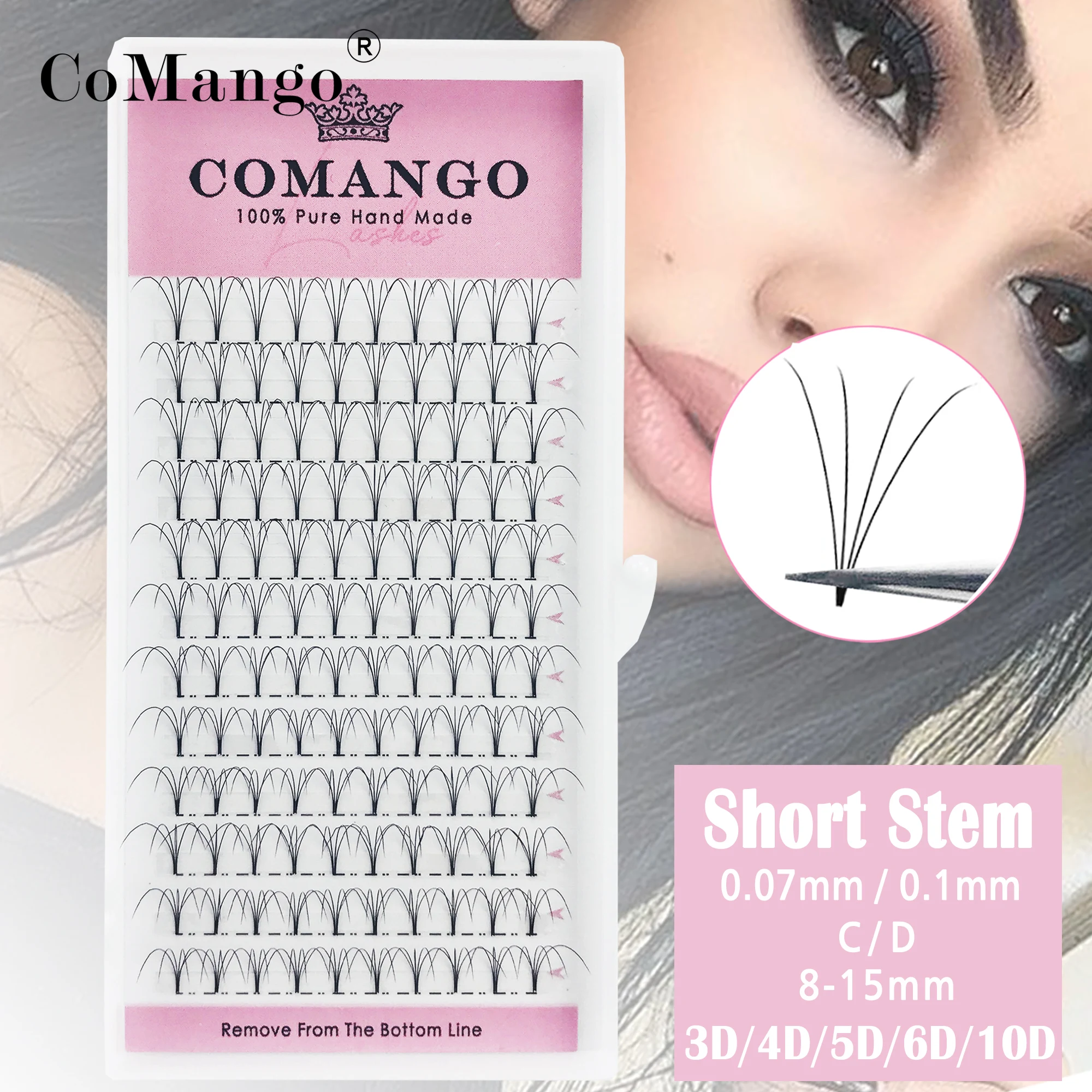 CoMango Short Stem Eyelash Extension Premade Volume Fans 3d/4d/5d/6d/10d Wide Russian Eyelash Extension Mink Eyelash Extension
CoMango Short Stem Eyelash Extension Premade Volume Fans 3d/4d/5d/6d/10d Wide Russian Eyelash Extension Mink Eyelash Extension