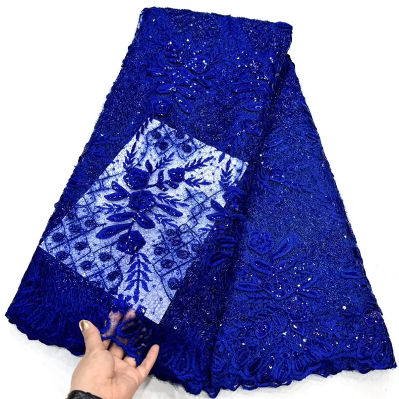 African Lace Fabric 2023 High Quality Lace Material Nigerian French Sequins Lace Fabric 5 Yards For Sewing Wedding Party Dress
African Lace Fabric 2023 High Quality Lace Material Nigerian French Sequins Lace Fabric 5 Yards For Sewing Wedding Party Dress