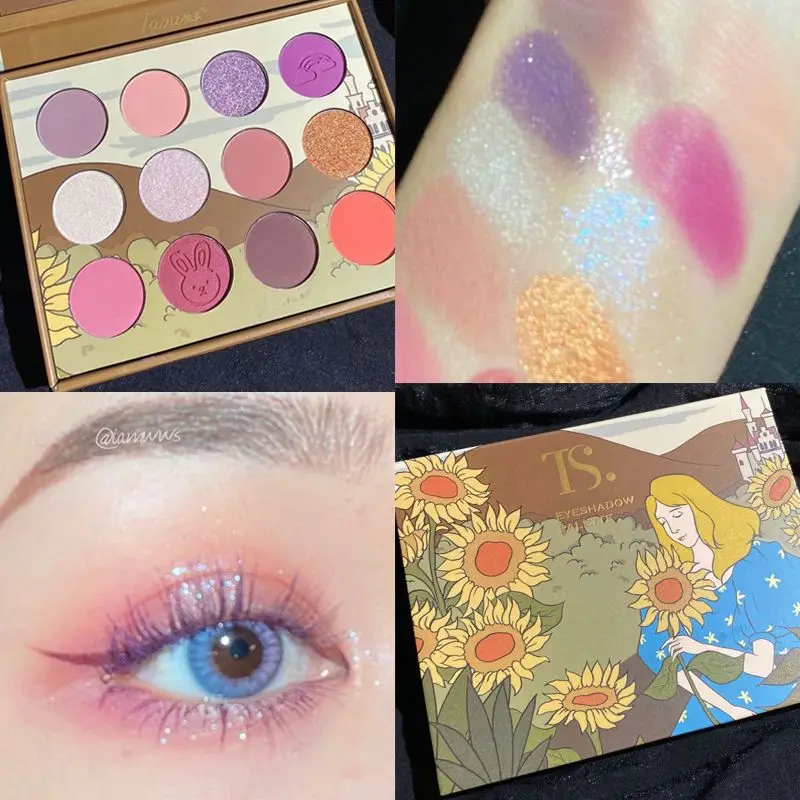 Sunflower Vintage 12 Colors Eye Shadow Plate Daily Matte Glitter Sequins Maple Leaf Eye Makeup Palette Beauty Cosmetics Shimmer
Sunflower Vintage 12 Colors Eye Shadow Plate Daily Matte Glitter Sequins Maple Leaf Eye Makeup Palette Beauty Cosmetics Shimmer